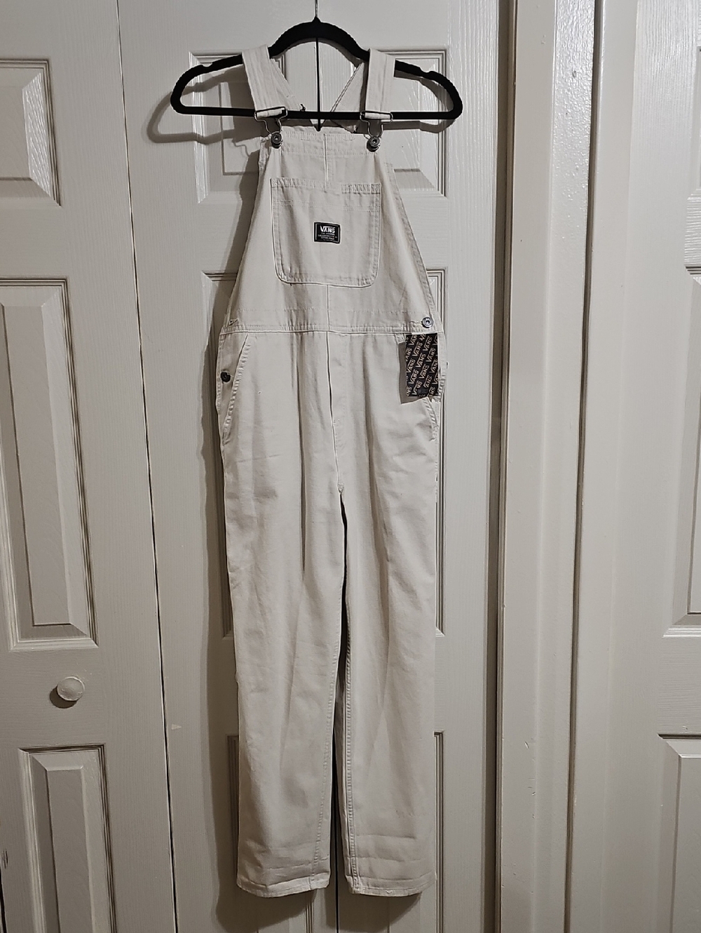 Vans Cream Women's Utility Overalls Jumpsuit